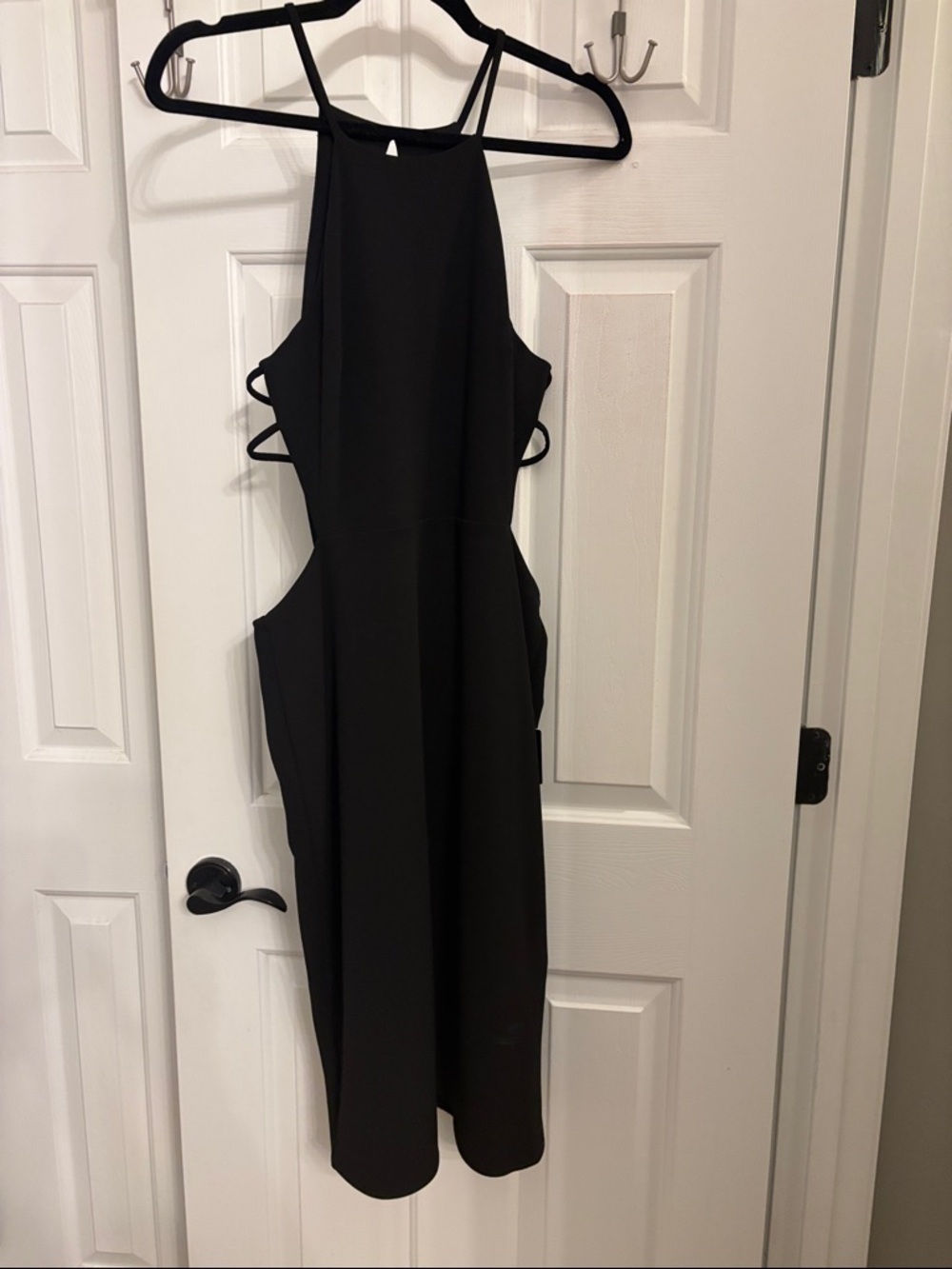 Express Women’s Black Halter Cutout Dress
